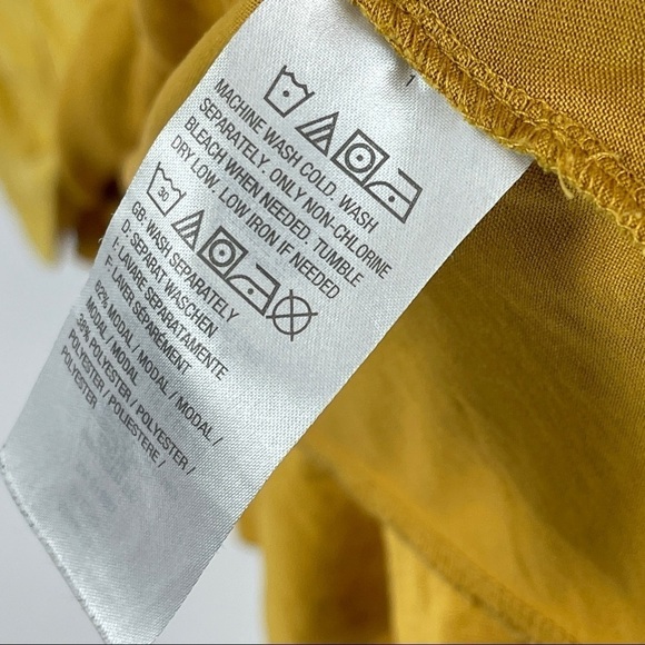 LOGO by Lori Goldstein Mustard Asymmetrical Tee - Picture 8 of 9